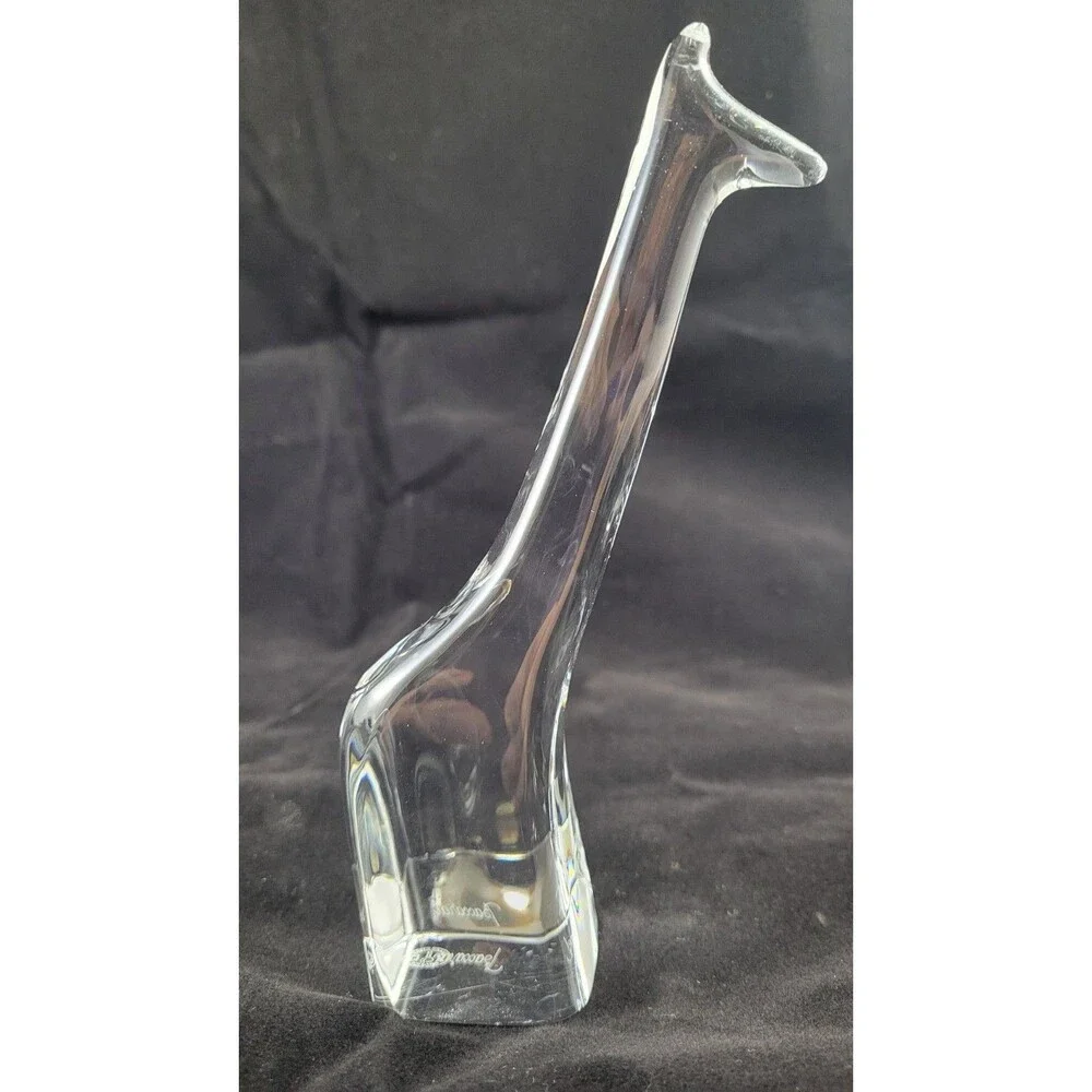 Baccarat Crystal Giraffe Loet Vanderveen Figurine Modernist Signed France 7